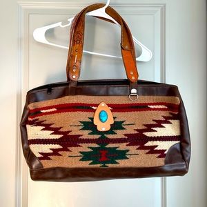 Old Smokey’s boots tribal weekender bag